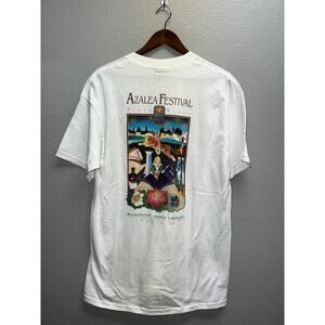 Vintage Azalea Festival Shirt Wilmington NC 50 Years White Graphic Tee 90s Large
